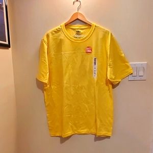 New Jerzees Soft Cotton Comfort Yellow Short Sleeve Tee Shirt Size XL